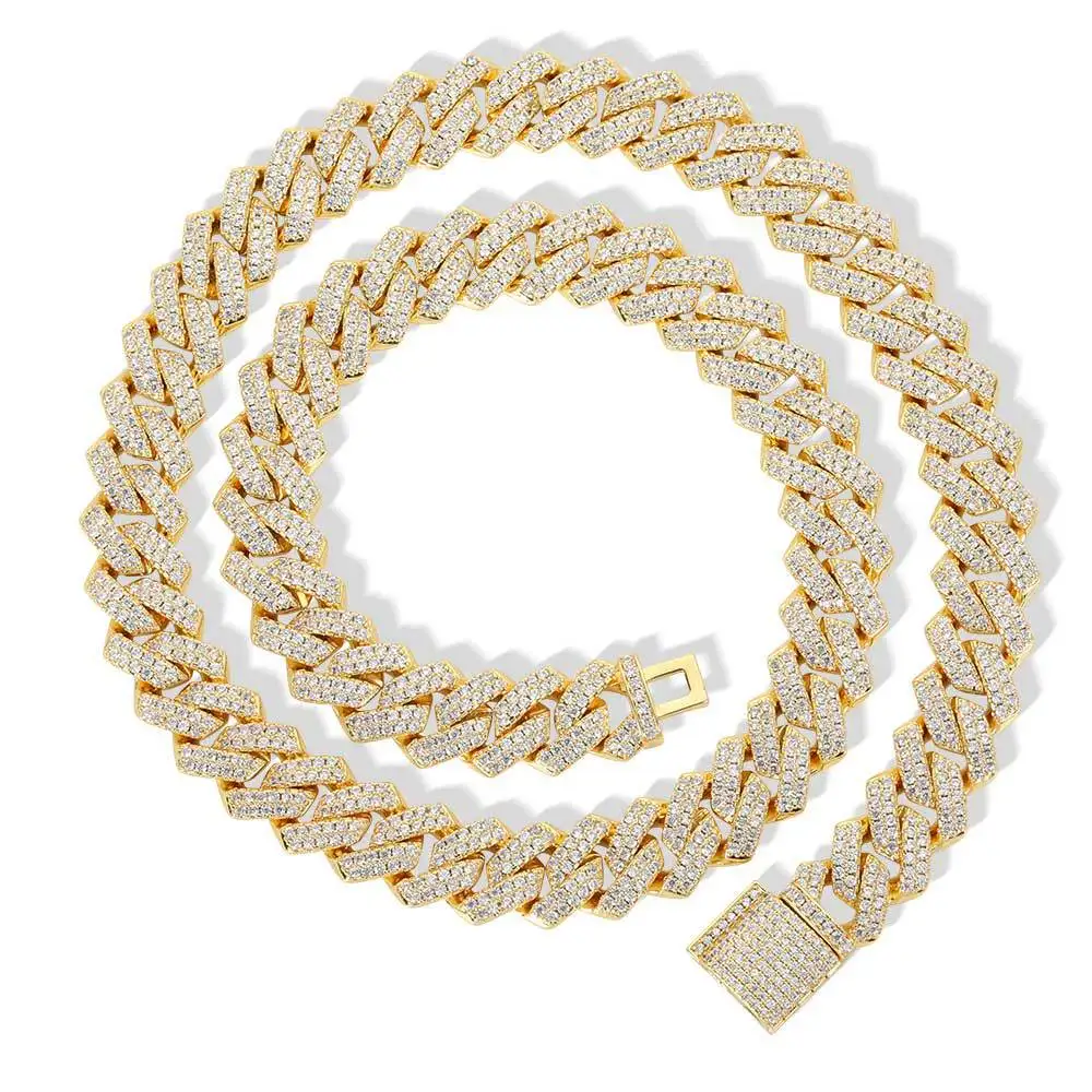 Hot style Hip Hop Chain 13mm Full Diamond Diamond Cuban Neckle with Zircon Stripe Neckle Accessories
Hot style Hip Hop Chain 13mm Full Diamond Diamond Cuban Neckle with Zircon Stripe Neckle Accessories