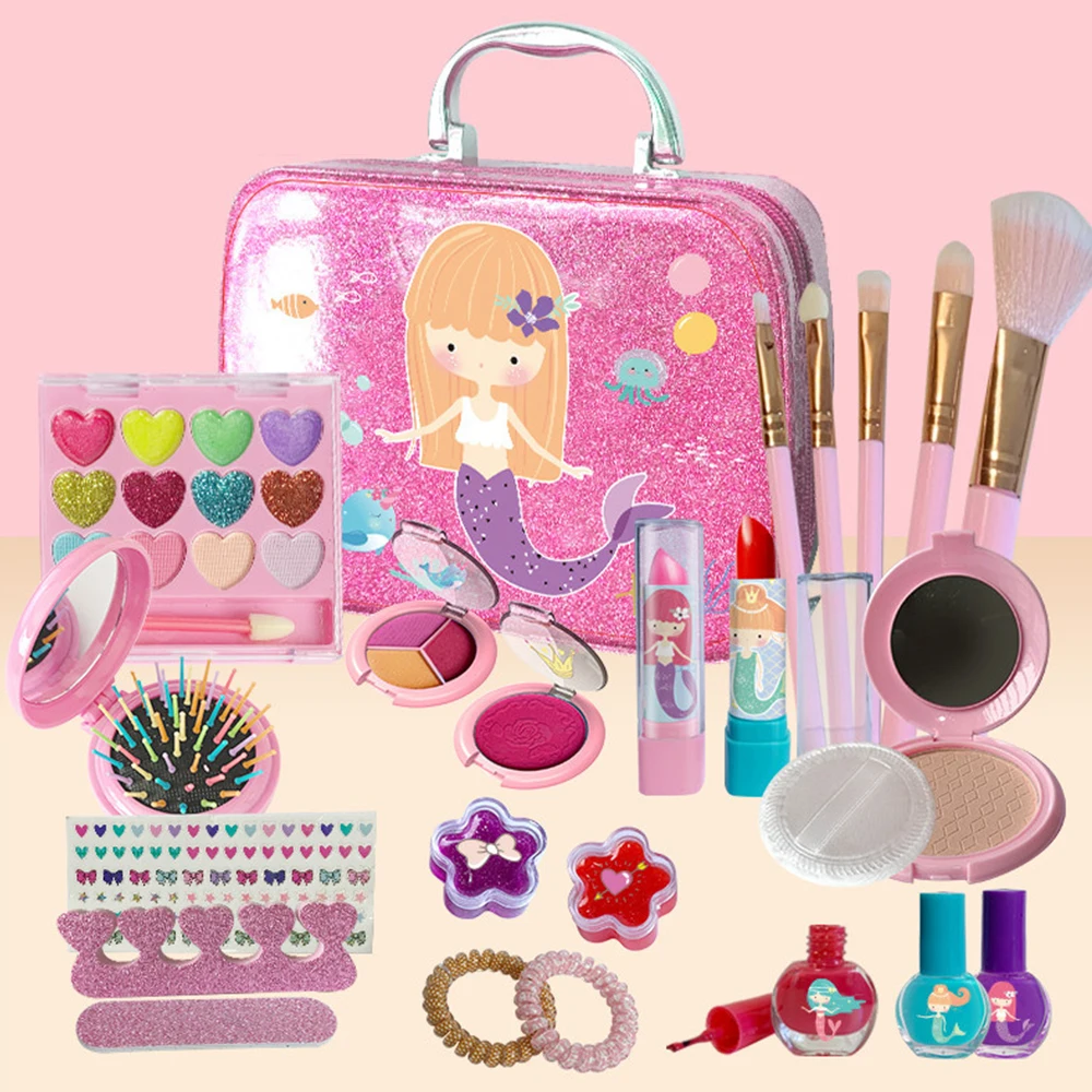 Kids Washable Makeup Girl Toys Kids Makeup Kit for Girl Real Make Up Set for Toddler Kid Children Princess
Kids Washable Makeup Girl Toys Kids Makeup Kit for Girl Real Make Up Set for Toddler Kid Children Princess