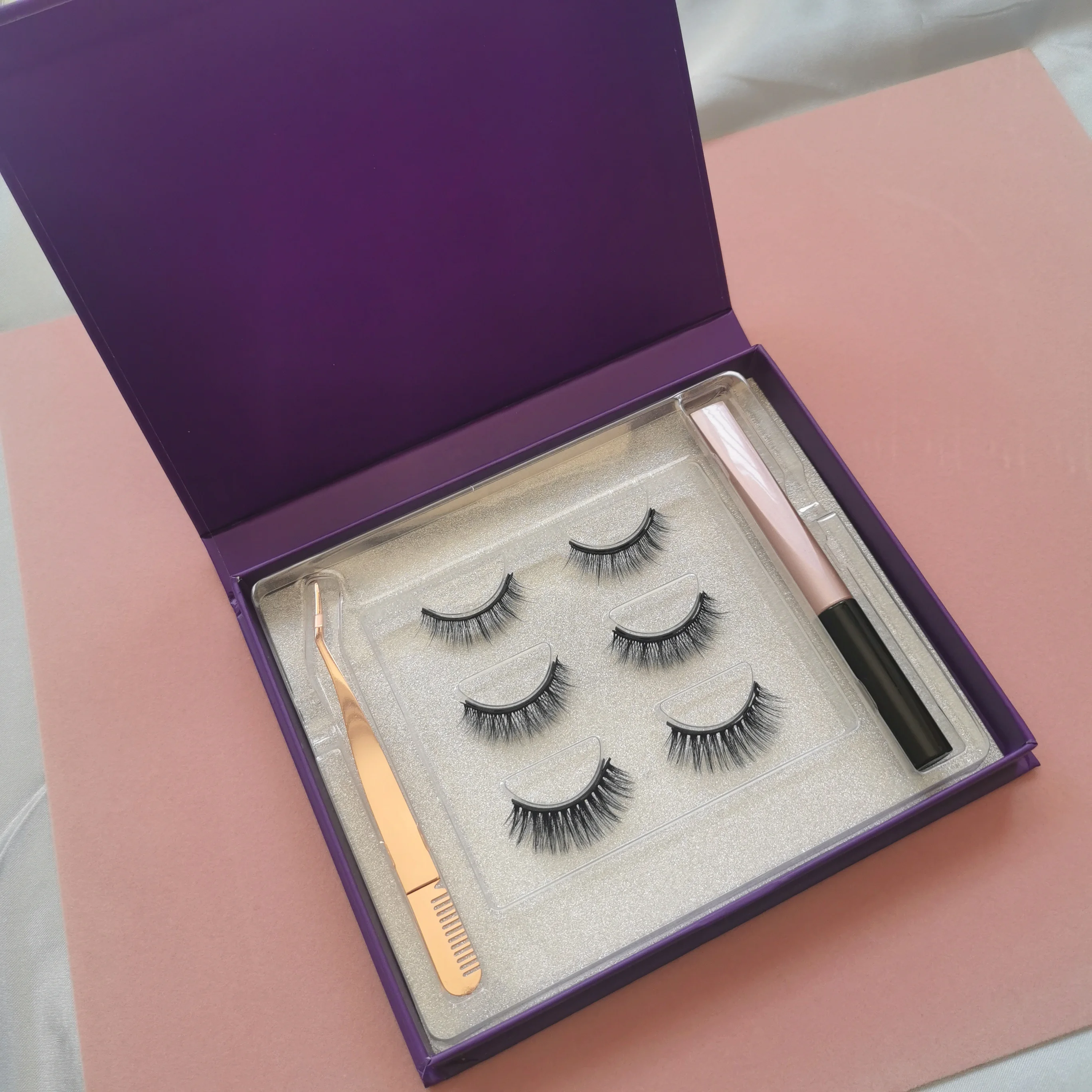 custom magnetic eyeliner eyelash 3 pairs kit 3d mink magnetic eyelashes with eyeliner, Natural black
custom magnetic eyeliner eyelash 3 pairs kit 3d mink magnetic eyelashes with eyeliner, Natural black