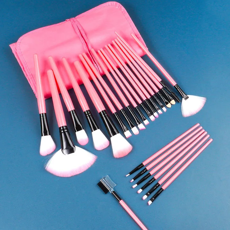 

24PCS Professional Makeup Brushes For Women Makeup Tools Cosmetic Brush Plastic Handle High Quality Makeup Brush Sets With Bag