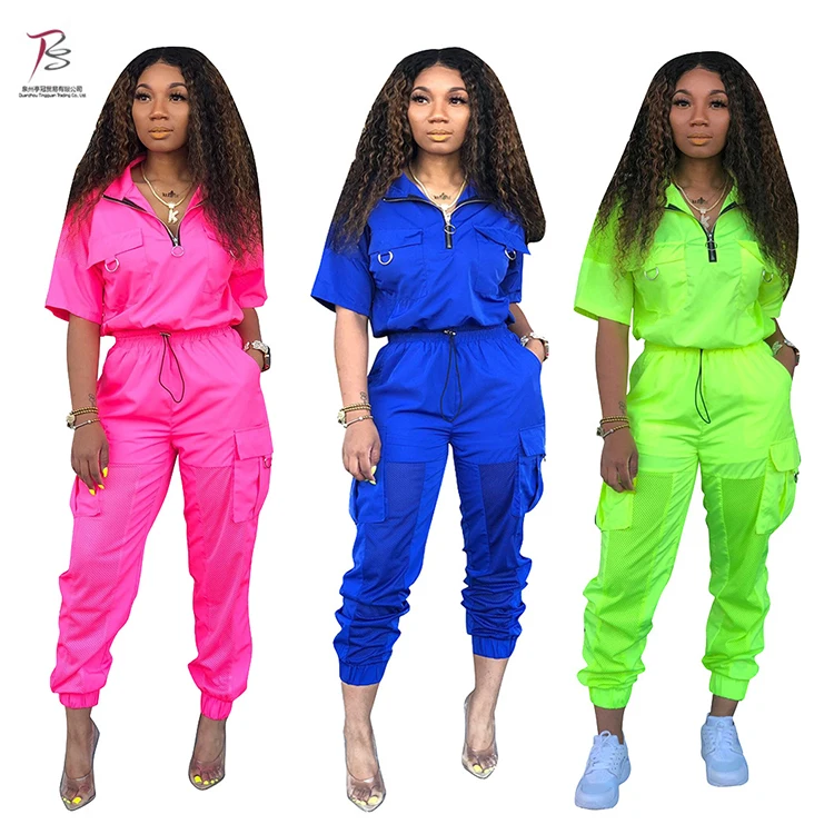 New Products Lapel mesh stitching half sleeve perspective Two-Piece Suit Women Sports Suit, 3colors
New Products Lapel mesh stitching half sleeve perspective Two-Piece Suit Women Sports Suit, 3colors