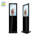 32 Inch Vertical White Digital Signage Aluminum Side Frame Interactive Lcd Touch Screen Tv Kiosk