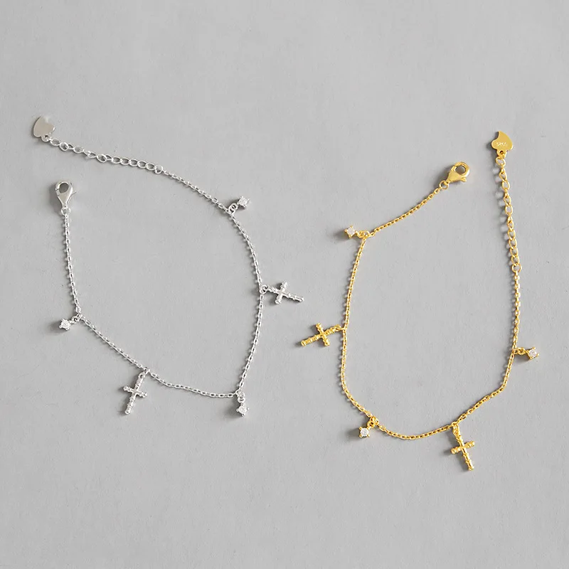 European Fashion Religious S925 Cross Tassel Bracelet 925 Sterling Silver Cross Bracelet For Best Friends Friendship
European Fashion Religious S925 Cross Tassel Bracelet 925 Sterling Silver Cross Bracelet For Best Friends Friendship