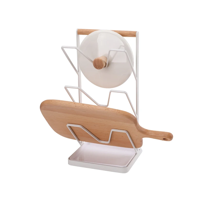 New-style kitchen drying p pot lid rack with wood handle cookware cover rack storage holder 
New-style kitchen drying p pot lid rack with wood handle cookware cover rack storage holder