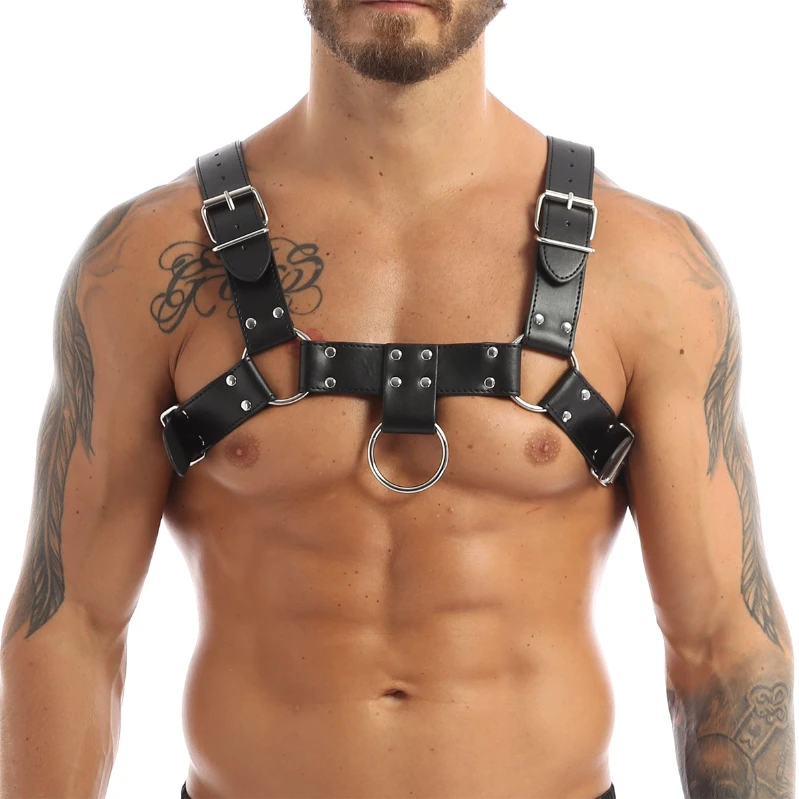 iEFiEL Mens Adjustable Buckle PU Leather Body Chest Harness Belt Cage Belt Clubwear 
iEFiEL Mens Adjustable Buckle PU Leather Body Chest Harness Belt Cage Belt Clubwear