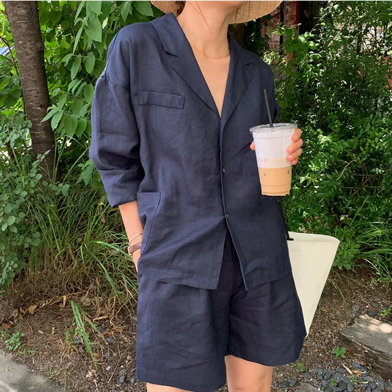 Factory wholesale 2021 Korean fashion linen long sleeve blazer women shorts suit female
Factory wholesale 2021 Korean fashion linen long sleeve blazer women shorts suit female