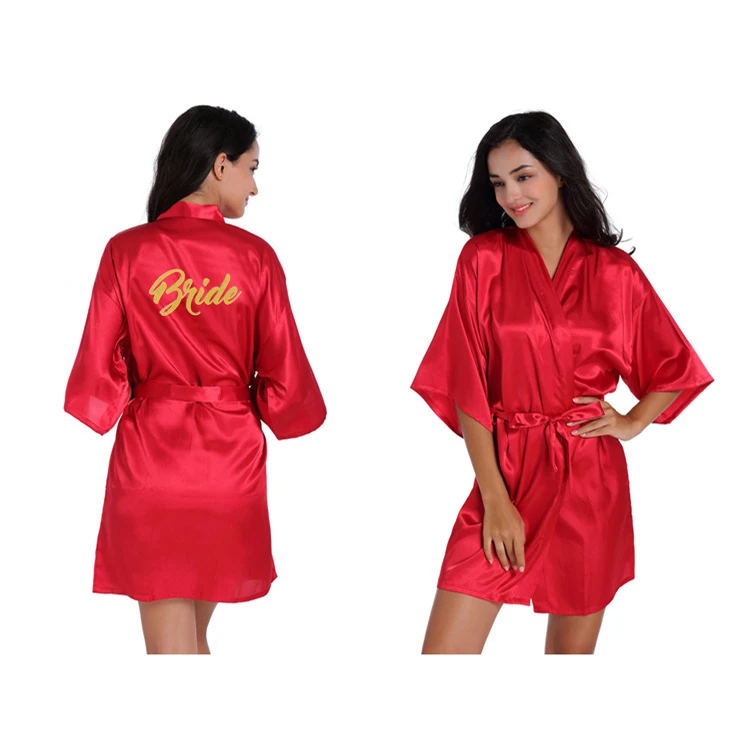 Custom letters Bride night gown 2020 Wholesale artificial SILK morning wear robes wedding making up robes, Customized color
Custom letters Bride night gown 2020 Wholesale artificial SILK morning wear robes wedding making up robes, Customized color