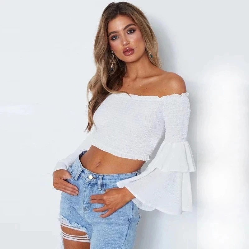High Quality Woven Ladies Off Shoulder Lantern Sleeve Crop Top, Yellow/black/red/white
High Quality Woven Ladies Off Shoulder Lantern Sleeve Crop Top, Yellow/black/red/white