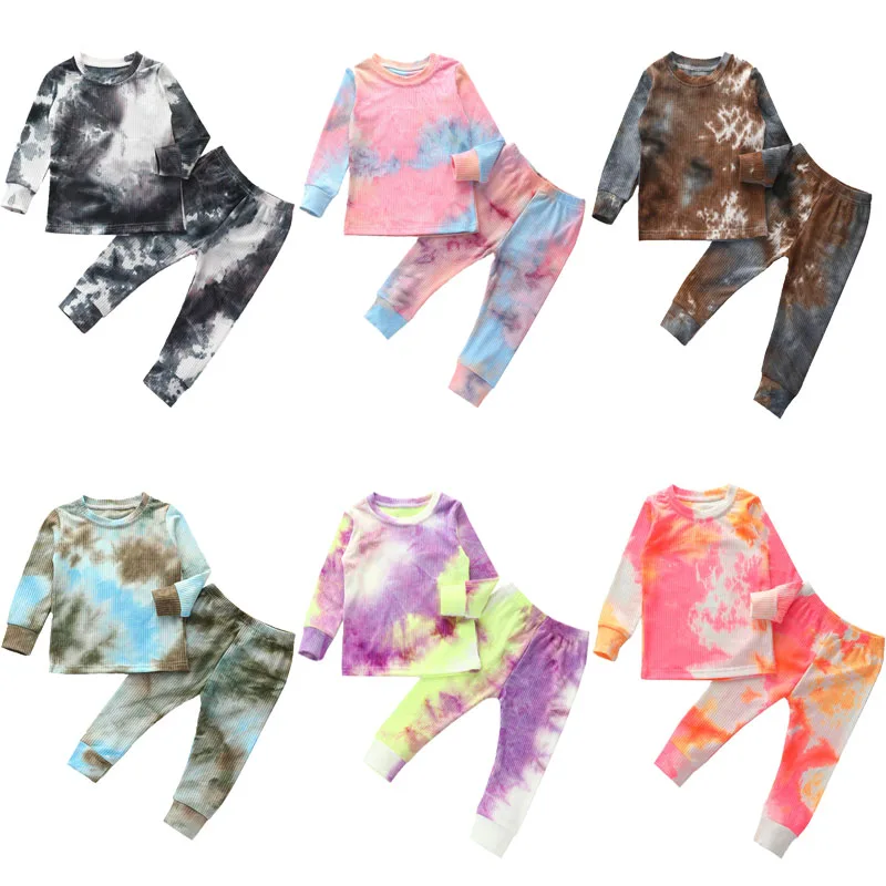 Autumn Toddler Baby Boys Ribbed Knitted Tie Dye Pajamas Sets Long Sleeve T-shirt Pants Trousers Girls Clothing Sleepwear Pyjamas
Autumn Toddler Baby Boys Ribbed Knitted Tie Dye Pajamas Sets Long Sleeve T-shirt Pants Trousers Girls Clothing Sleepwear Pyjamas