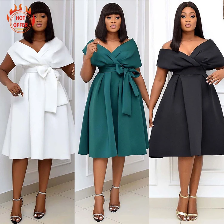 TY20861 African new design solid color plus size off the shoulder large hem short sleeves ladies strapless evening dress
TY20861 African new design solid color plus size off the shoulder large hem short sleeves ladies strapless evening dress