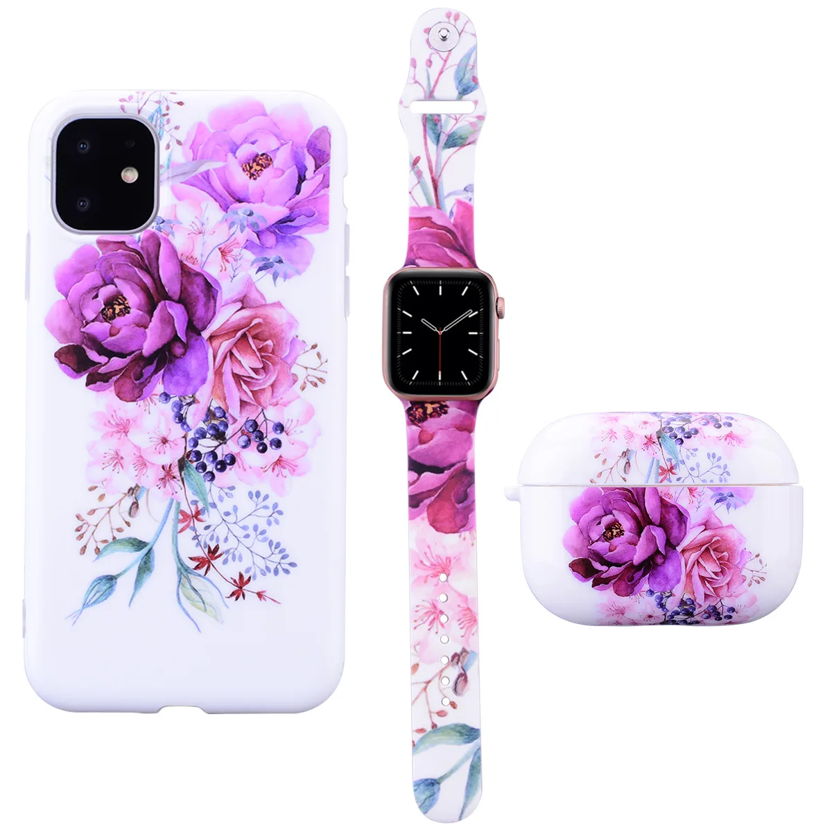 Honatop soft TPU designers print for airpod case for iphone phone case for Apple watch bands case set for women and girls
Honatop soft TPU designers print for airpod case for iphone phone case for Apple watch bands case set for women and girls
