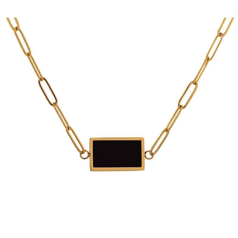 JINYOU 2006 Statement Trendy Gold Chain Necklace Jewelry Stainless Steel Square Pendant Necklace Women
JINYOU 2006 Statement Trendy Gold Chain Necklace Jewelry Stainless Steel Square Pendant Necklace Women