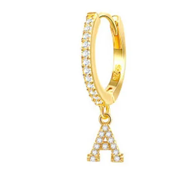 Hot Selling Popular Single Earrings 26 Letters Pendant With Full Zircon Hoop Earrings Silver 925, As picture
Hot Selling Popular Single Earrings 26 Letters Pendant With Full Zircon Hoop Earrings Silver 925, As picture