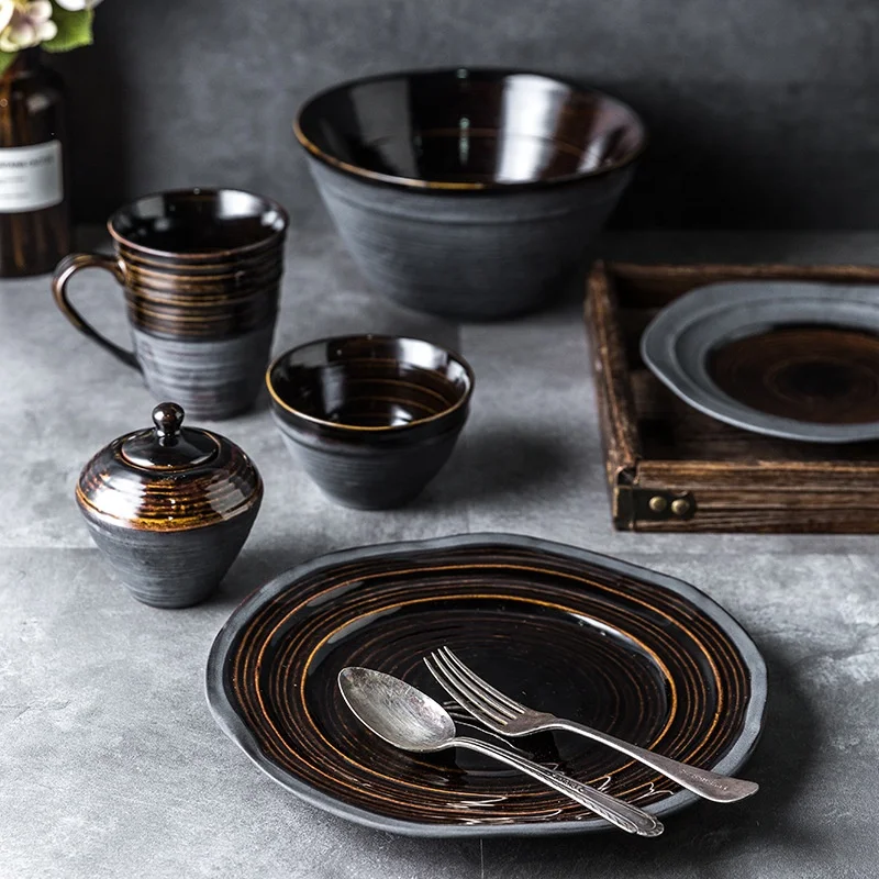 Irregular ceramic reaction glaze Japanese plate dishes and milk jug tableware set, White
Irregular ceramic reaction glaze Japanese plate dishes and milk jug tableware set, White
