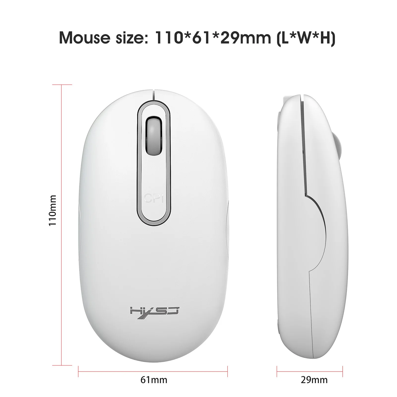 HXSJ T15 Mute 2.4G Wireless Charging Mouse Automatic Sleep Wireless Mute Office Mouse with Adjustable DPI Black/White
HXSJ T15 Mute 2.4G Wireless Charging Mouse Automatic Sleep Wireless Mute Office Mouse with Adjustable DPI Black/White