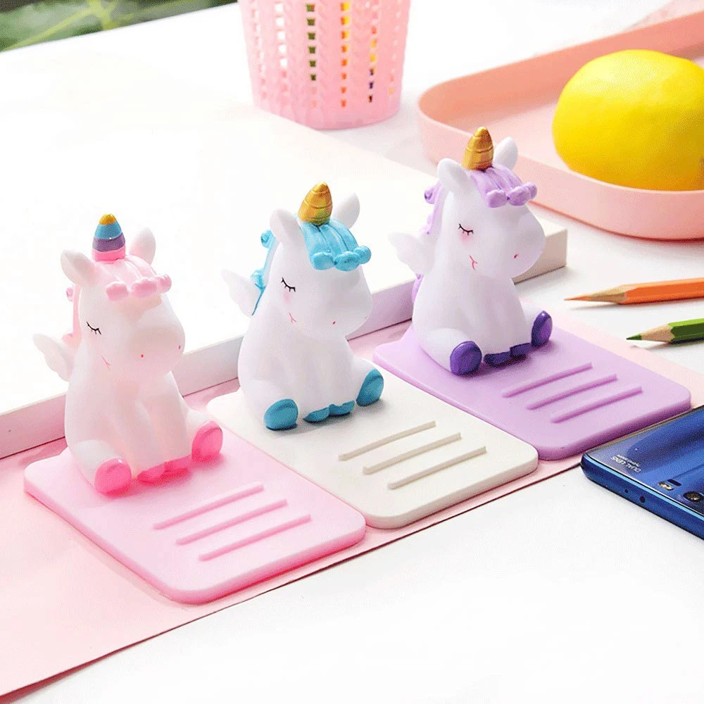3D Custom Top Quality Manufacture OEM Custom Hot Selling Cute Designer Cartoon Unicorn Cell Phone Holders Stand Phone Holders, 5 colors
3D Custom Top Quality Manufacture OEM Custom Hot Selling Cute Designer Cartoon Unicorn Cell Phone Holders Stand Phone Holders, 5 colors