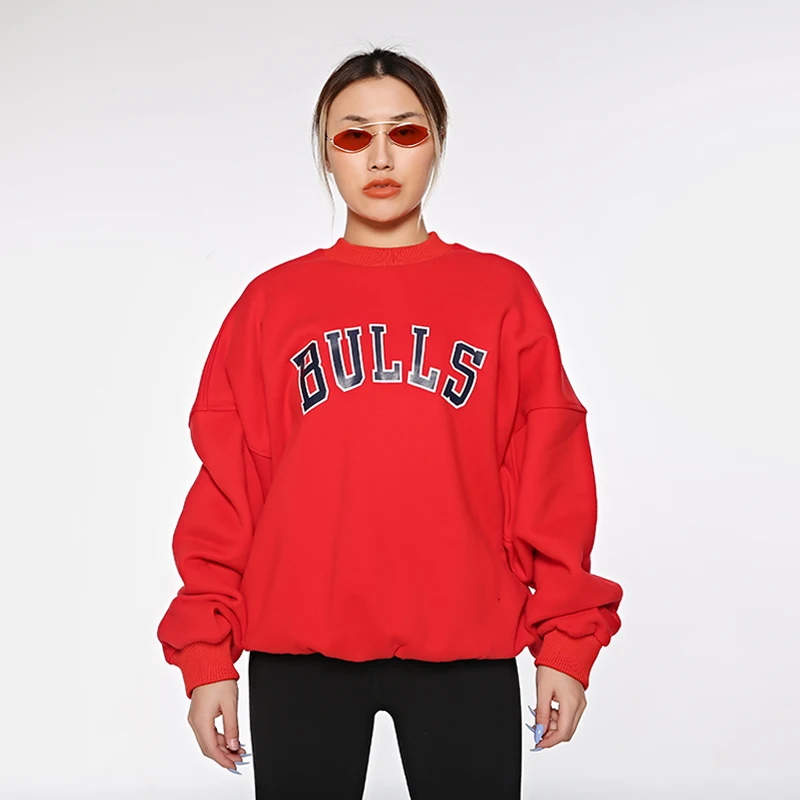 Custom Letter Printed Thick Organic 80% Cotton Oversized Women Graphic Red Crewneck Sweatshirt, Customized color
Custom Letter Printed Thick Organic 80% Cotton Oversized Women Graphic Red Crewneck Sweatshirt, Customized color