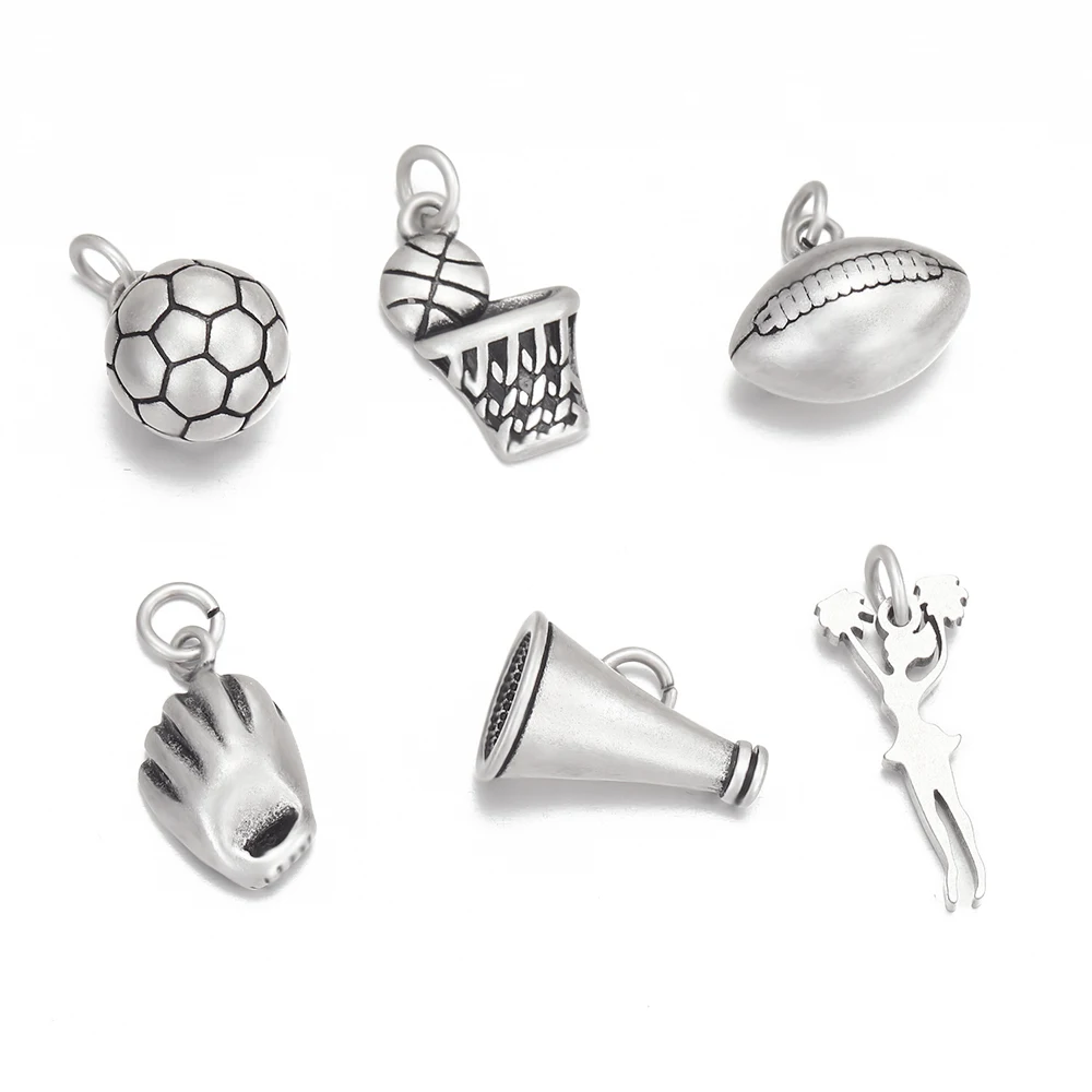 DIY Stainless Steel Accessories Basketball Football Charm Pendant Silver Necklace Making Jewelry
DIY Stainless Steel Accessories Basketball Football Charm Pendant Silver Necklace Making Jewelry