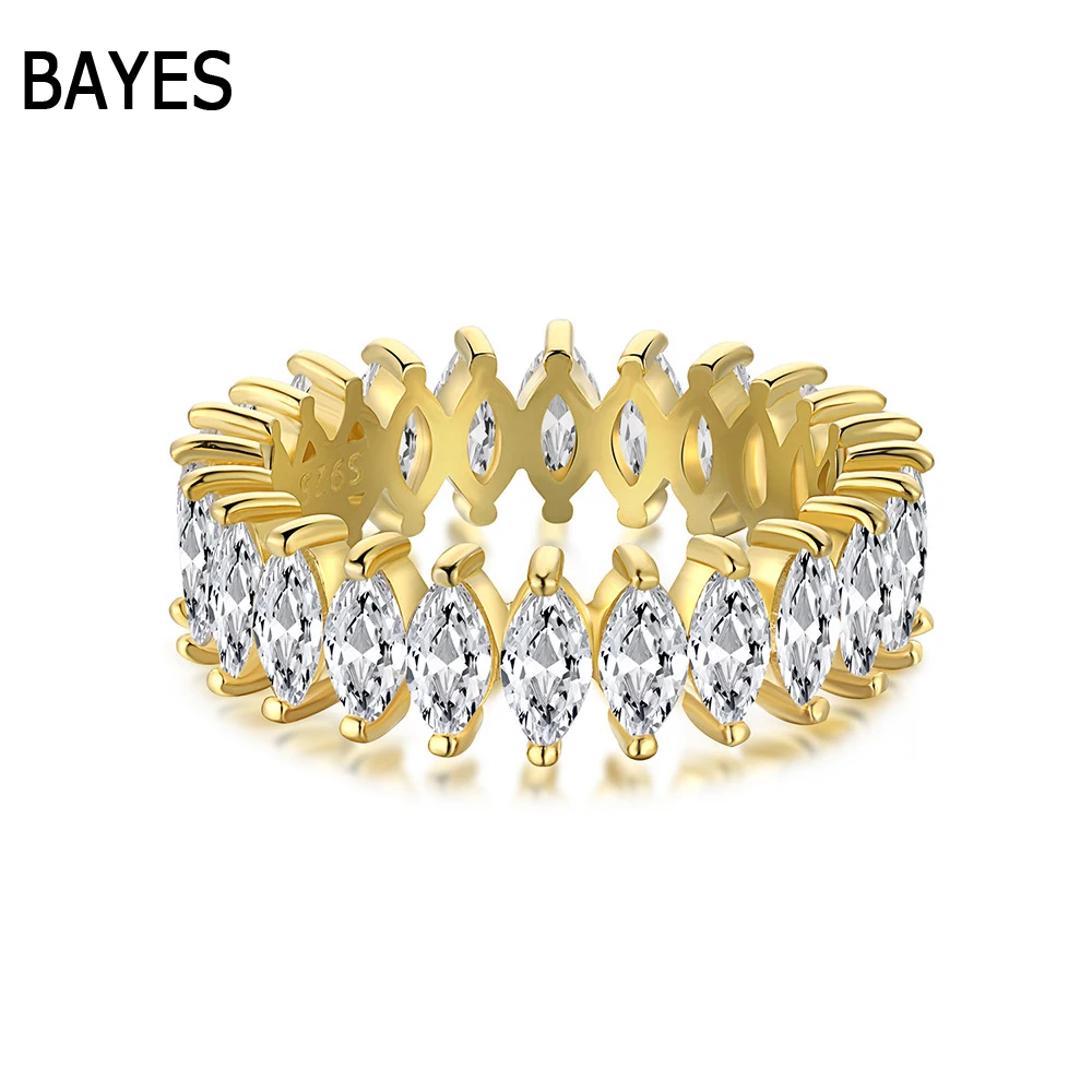 BAYES High luxury Eye Shape rings 18K Gold Plated Diamond silver CZ ring 925 for Women
BAYES High luxury Eye Shape rings 18K Gold Plated Diamond silver CZ ring 925 for Women