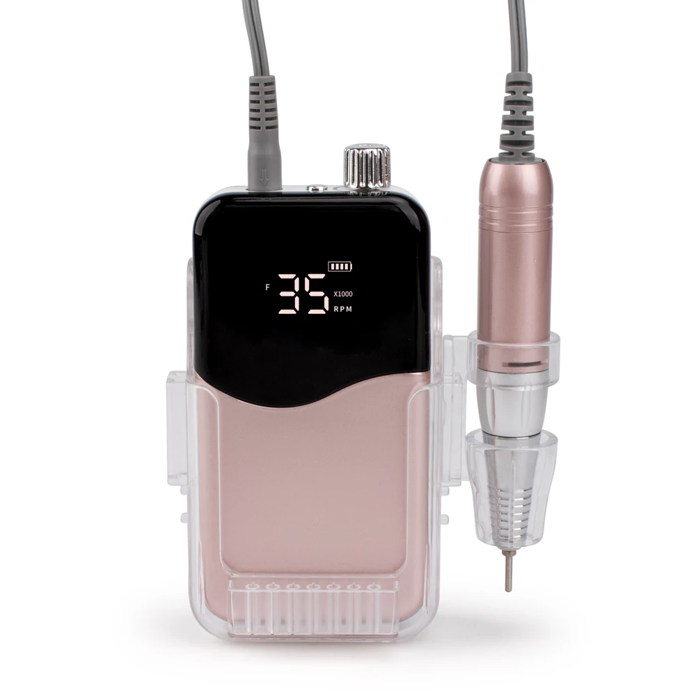 Hot Sale Rose Gold Cordless 45W High Power E-File Nail drill Machine Professional Portable Desktop Rechargeable dock
Hot Sale Rose Gold Cordless 45W High Power E-File Nail drill Machine Professional Portable Desktop Rechargeable dock