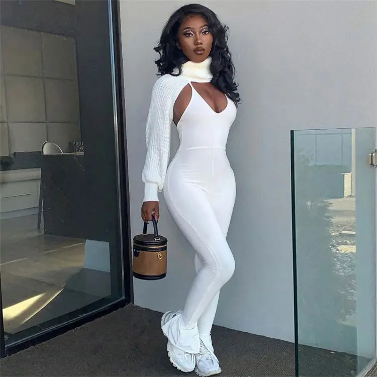KG14360 Sleeveless Halter Women One Piece Clothing Bodycon Jumpsuit 2021 Woman Jumpsuits
KG14360 Sleeveless Halter Women One Piece Clothing Bodycon Jumpsuit 2021 Woman Jumpsuits