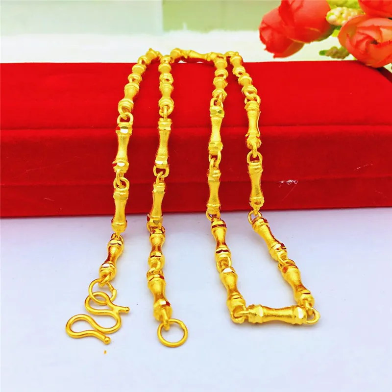 Fashion Luxury 14k Gold Men's Necklace Wedding Annivesary Jewelry Yellow Gold Bamboo Chain Necklace 50cm Fine Jewelry Gifts Male
Fashion Luxury 14k Gold Men's Necklace Wedding Annivesary Jewelry Yellow Gold Bamboo Chain Necklace 50cm Fine Jewelry Gifts Male
