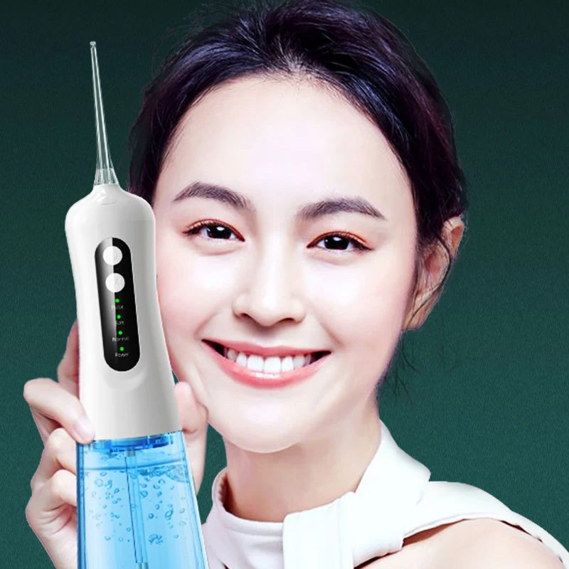 

Portable Rechargeable Tooth Cleaner Rotatable Usb Cordless Dental Irrigator Water Flosser, White