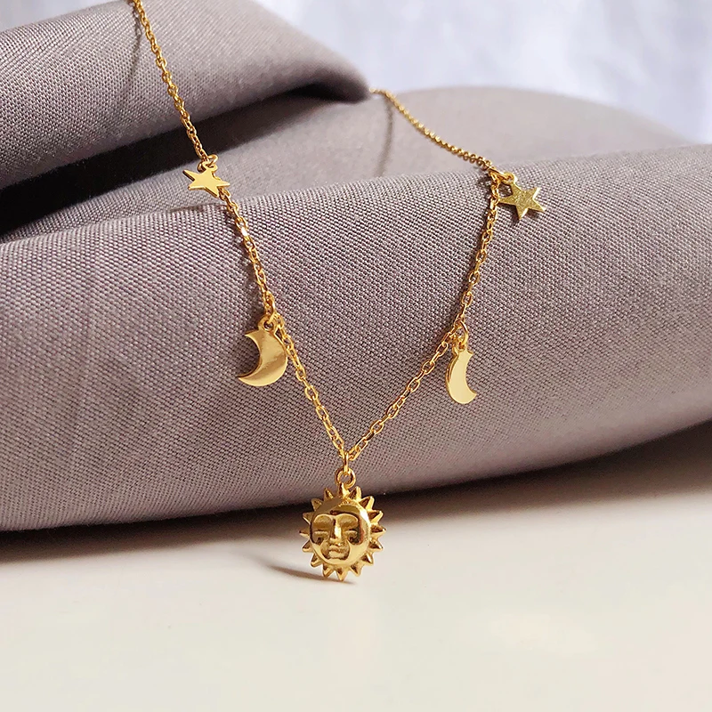 RINNTIN EQN26 Silver 18K Gold Plated Cute Star Sun Pendant Necklace Chain Jewelry for Women and Girls
RINNTIN EQN26 Silver 18K Gold Plated Cute Star Sun Pendant Necklace Chain Jewelry for Women and Girls