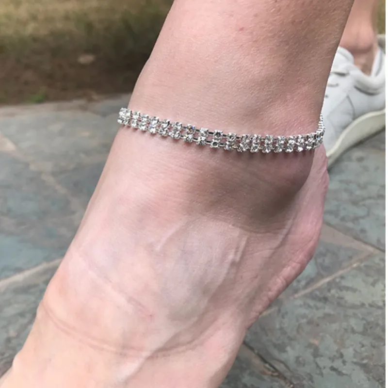 Sexy Women Foot Jewelry Shiny Two Row Crystal CZ Tennis Chain Anklet Double Layers Tennis Chain Ankle Bracelet
Sexy Women Foot Jewelry Shiny Two Row Crystal CZ Tennis Chain Anklet Double Layers Tennis Chain Ankle Bracelet