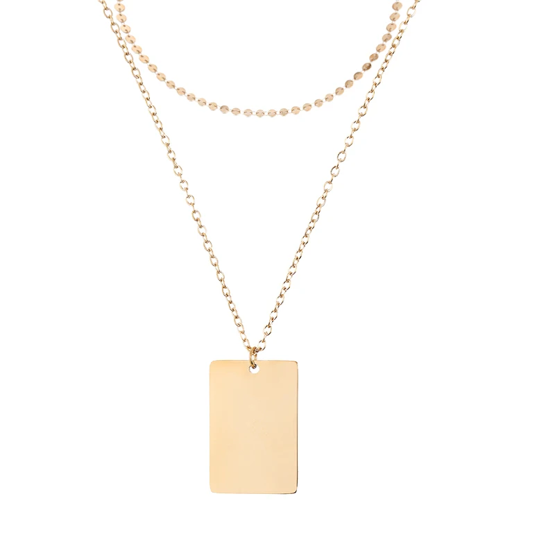 Beaded Necklace Multilayer Sets Wholesale 14k 18k Gold Filled Necklace Chain Rectangle Charm Real Gold Necklace Jewelry Silver
Beaded Necklace Multilayer Sets Wholesale 14k 18k Gold Filled Necklace Chain Rectangle Charm Real Gold Necklace Jewelry Silver
