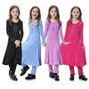 Muslim Long Sleeve Dress For Girl Child Kid Abaya Islamic Dubai Arabic Robe Traditional