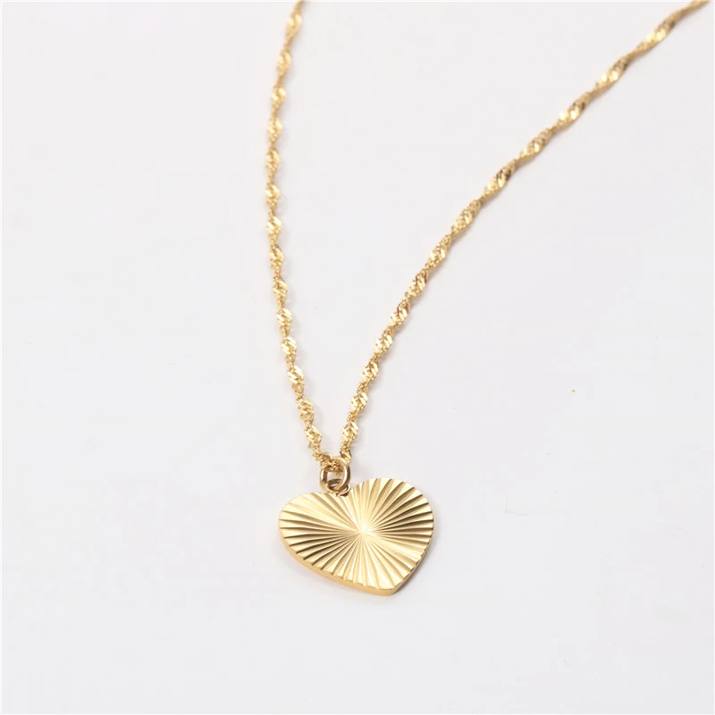 Ladies 316L Stainless Steel Gold Heart Pendant Necklace for Women Summer Fashion Jewelry
Ladies 316L Stainless Steel Gold Heart Pendant Necklace for Women Summer Fashion Jewelry
