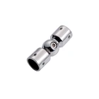 Universal Rubber Sleeve Mirrored SS201/304 Round pipe connector hinge