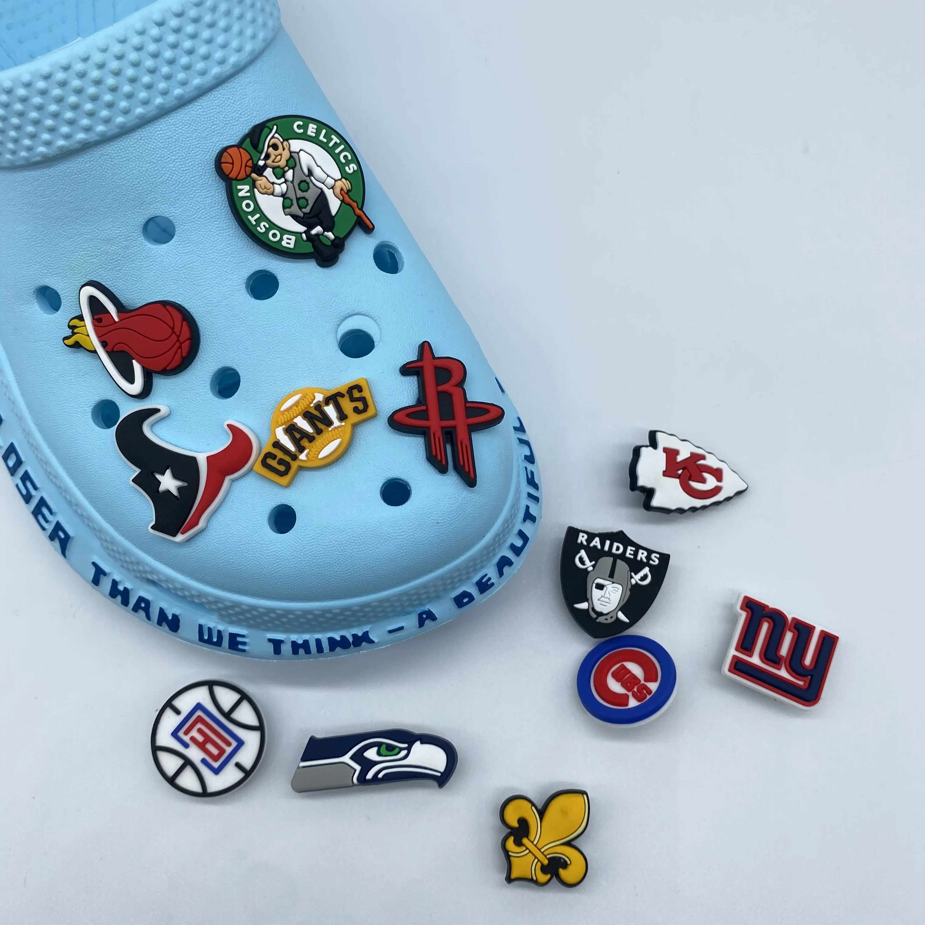 Custom Logo wholesale sports team shoe charm With designer For clog Shoes sports team charms basketball team clog charm, As picture
Custom Logo wholesale sports team shoe charm With designer For clog Shoes sports team charms basketball team clog charm, As picture