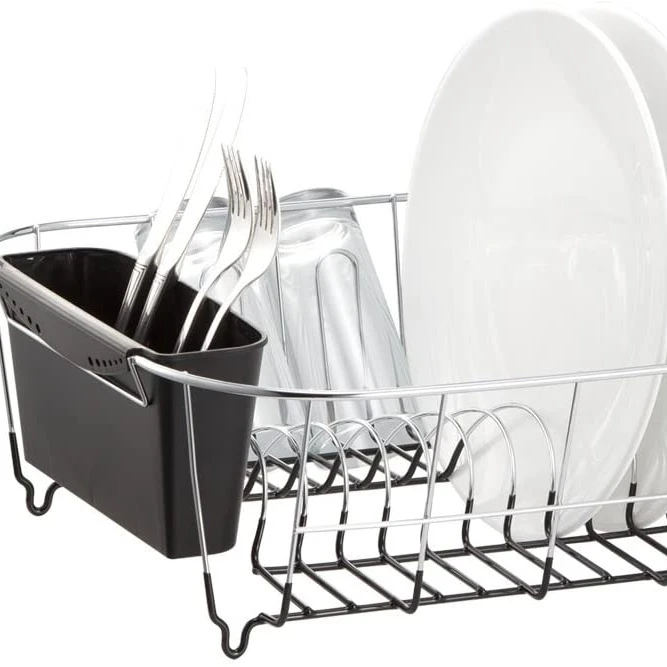 Chrome-Plated Steel Small Dish Drainers (Black)