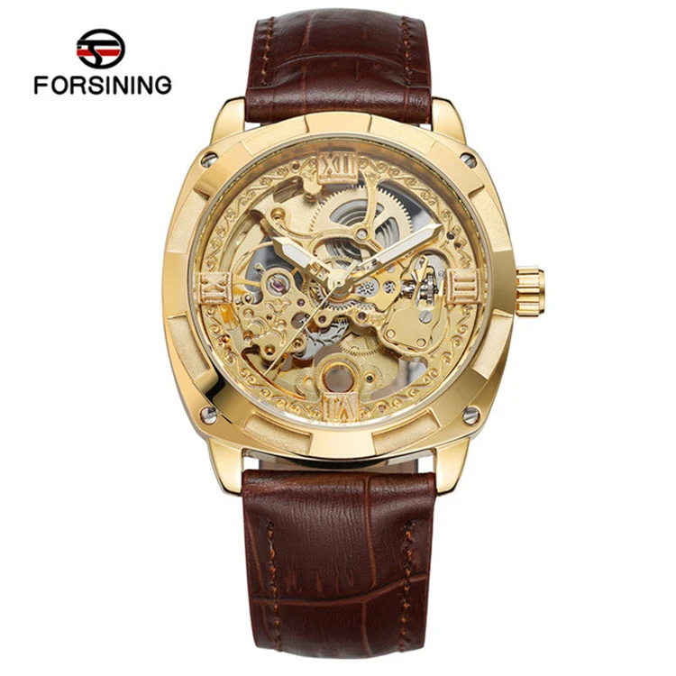 

FORSINING Automatic Mechanical Wristwatch Military Sport Skeleton Male Clock Top Brand Luxury Stainless Steel Man Watch 8157