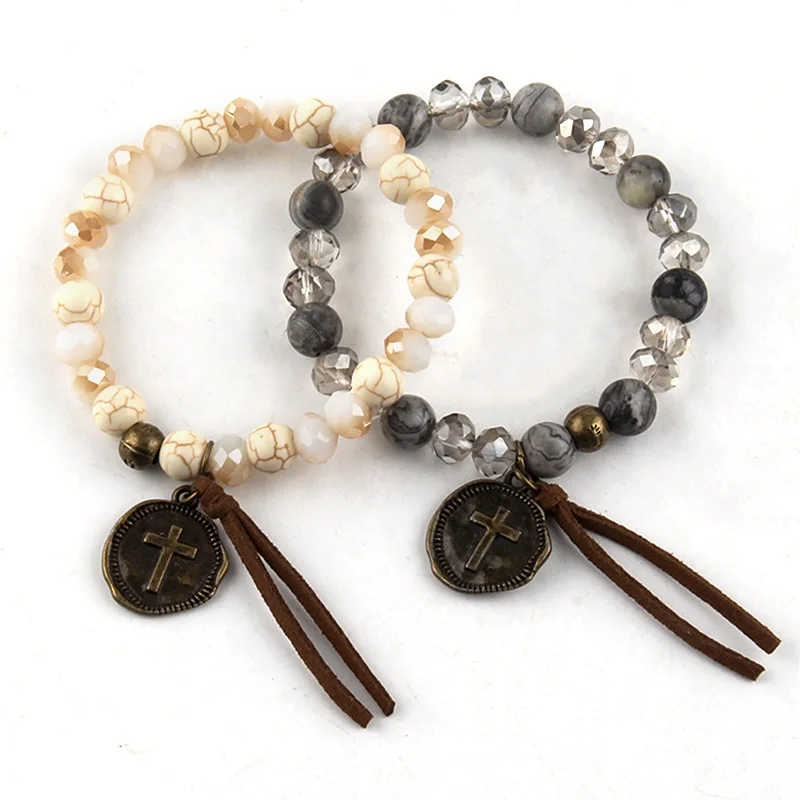 8mm Jewelry Picture Jasper Stone Crystal Glass Antique Bronze Alloy Bead Bracelet Link Metal Cross Velvet Tassel Bracelet
8mm Jewelry Picture Jasper Stone Crystal Glass Antique Bronze Alloy Bead Bracelet Link Metal Cross Velvet Tassel Bracelet