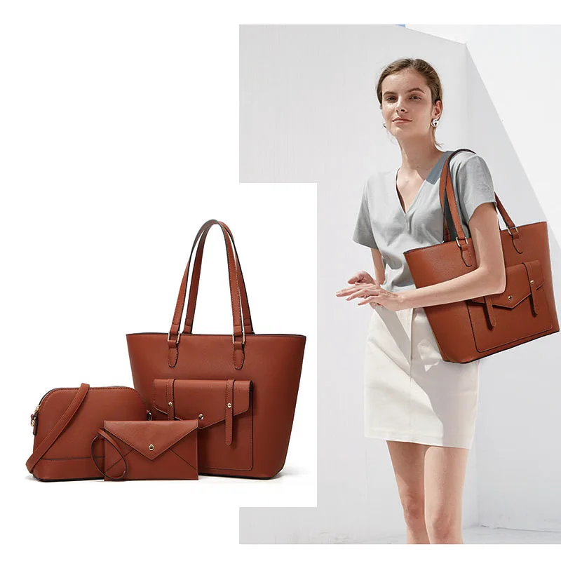 Amazon hot selling designer women hand bags set 3 pieces PU leather tote bag purseclutch satchel handbags for women
Amazon hot selling designer women hand bags set 3 pieces PU leather tote bag purseclutch satchel handbags for women