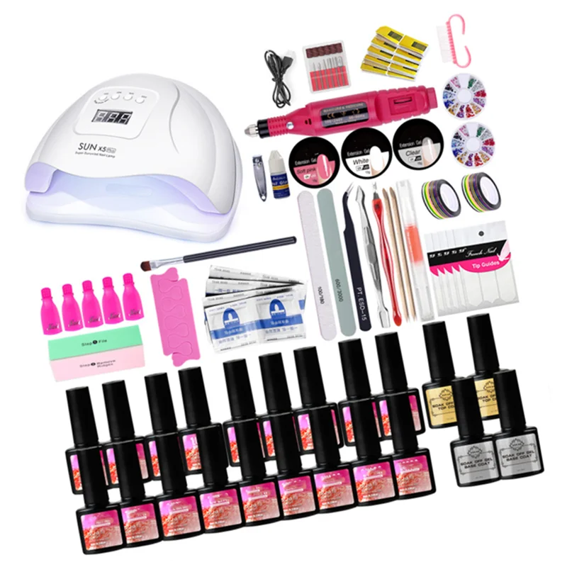 Acrylic nail kit professional full set 22 uv gel 110W UV lam nail drill pen Rhinestone Extension paper holder Nail supplies, 22 colors
Acrylic nail kit professional full set 22 uv gel 110W UV lam nail drill pen Rhinestone Extension paper holder Nail supplies, 22 colors