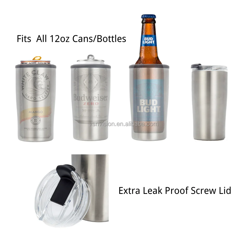 beer coozies insulated stainless 3 in 1 can cooler skinny beer cans, Customized color
beer coozies insulated stainless 3 in 1 can cooler skinny beer cans, Customized color