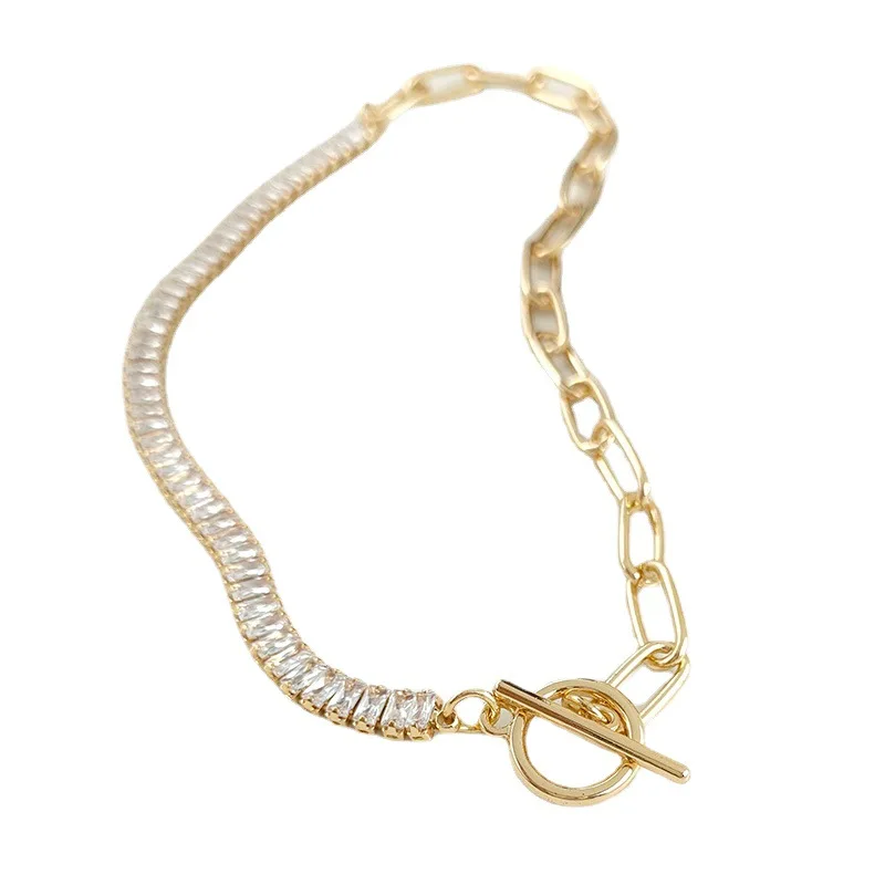 ROXI Fashion 18K Gold Stainless Steel White Zircon Pendant Necklace Titanium Steel Punk Collar OT Necklace for Women
ROXI Fashion 18K Gold Stainless Steel White Zircon Pendant Necklace Titanium Steel Punk Collar OT Necklace for Women