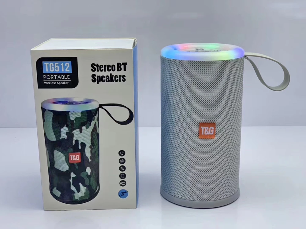 2019 New TG512 Bluetooth Speaker Portable wireless Colorful LED Light stereo subwoofer speaker Wireless Loudspeaker - ANKUX.COM