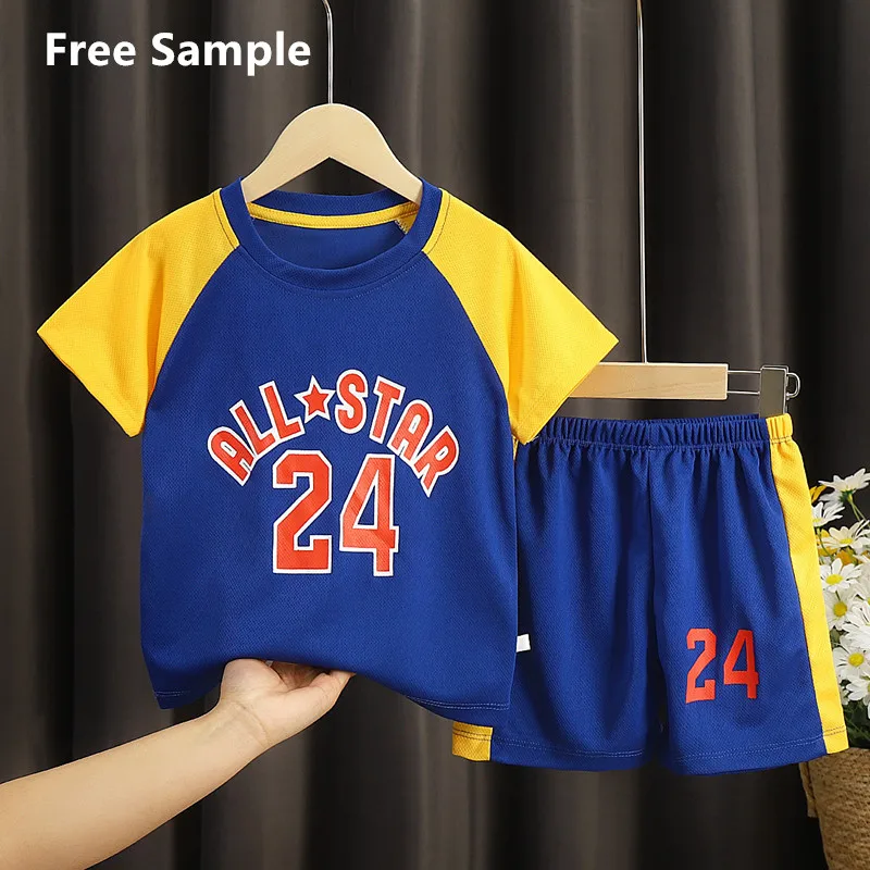 Wholesale 2-8 years kids clothes 2 piece children's casual sports t shirt shorts boys clothing sets for summer
Wholesale 2-8 years kids clothes 2 piece children's casual sports t shirt shorts boys clothing sets for summer