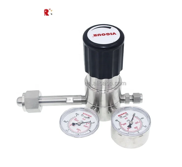High pressure co2 oxygen gas reducer pressure regulator for N2