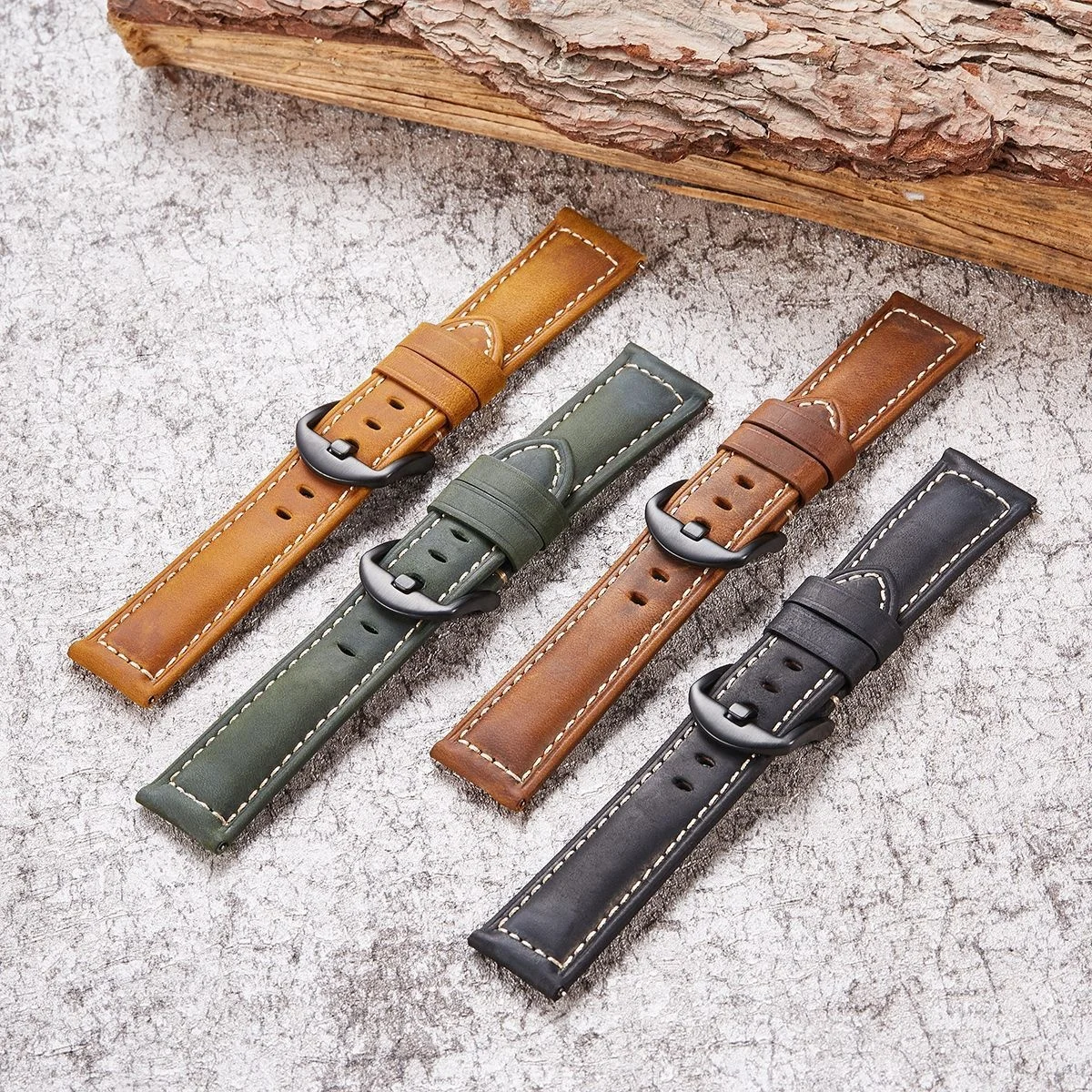 Crazy horse Italian Vintage Calf Genuine Leather Watch Strap Quick Release 20mm 22mm 24mm Watch Band for Samsung Huawei, Stock color/custom
Crazy horse Italian Vintage Calf Genuine Leather Watch Strap Quick Release 20mm 22mm 24mm Watch Band for Samsung Huawei, Stock color/custom