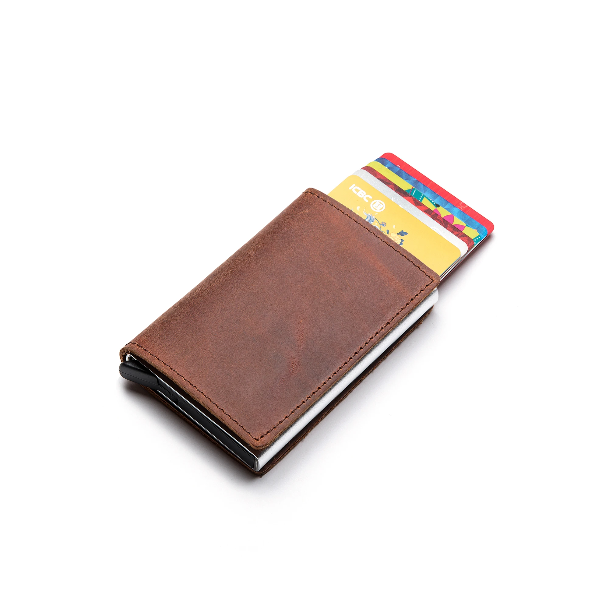 Hot Selling Business Men Slim Wallets Genuine Leather ID Credit Card Holder With Rfid Blocking 
Hot Selling Business Men Slim Wallets Genuine Leather ID Credit Card Holder With Rfid Blocking