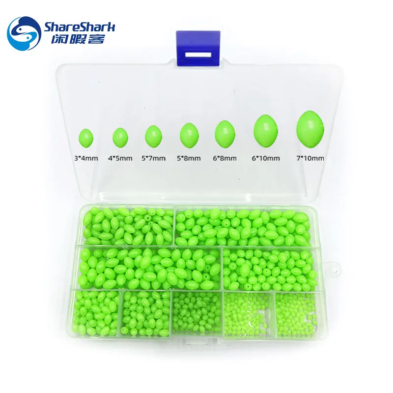 Luminous Fishing Beads 900pcs Hard Plastic Oval Green Glow Beads Saltwater Sea Fishing Beads Fishing Gear
Luminous Fishing Beads 900pcs Hard Plastic Oval Green Glow Beads Saltwater Sea Fishing Beads Fishing Gear