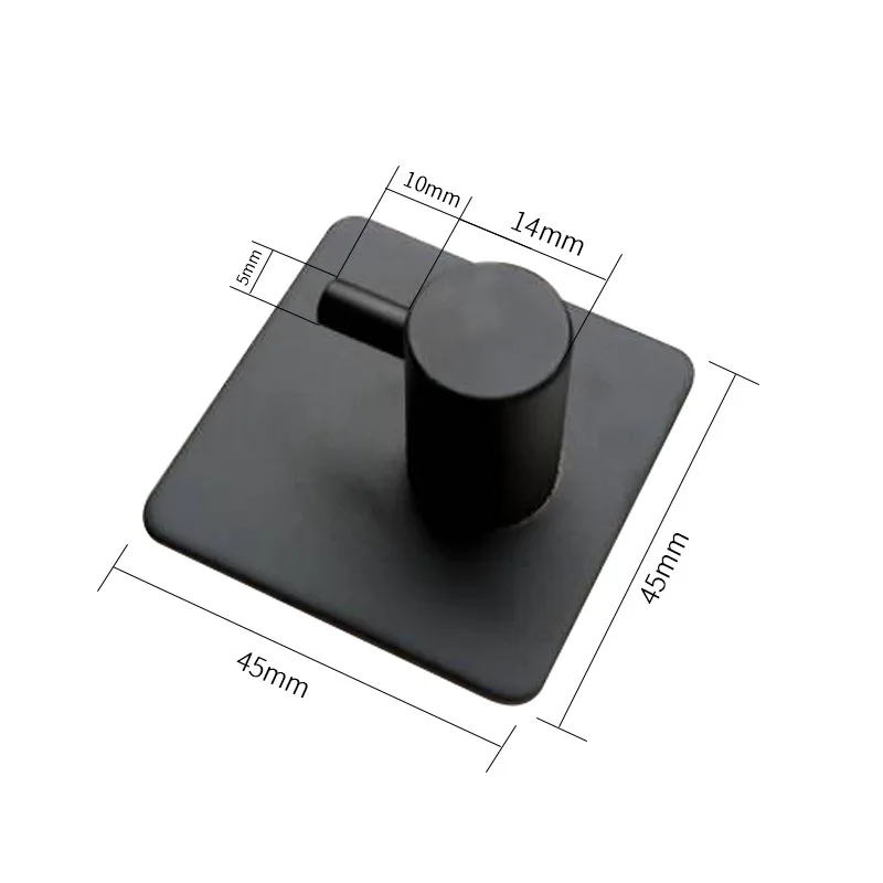 Heavy Duty Waterproof 304 Stainless Steel Black Wall Adhesive Hooks for Kitchen Bathroom
Heavy Duty Waterproof 304 Stainless Steel Black Wall Adhesive Hooks for Kitchen Bathroom