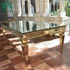 Modern Golden Stainless Steel Main Furniture Wedding Mirror Table