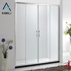 Kamali Complete Russia 4 Panel Sliding Locker Room Glass Shower Door Pivot Hinges Types Shower Cubicle for Gym